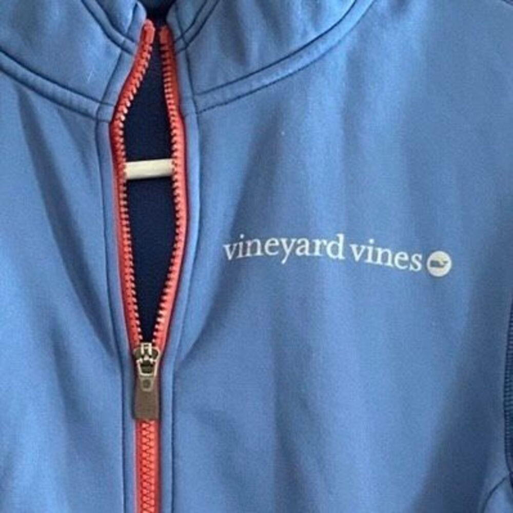 Vineyard Vines Blue Softshell Jacket Full Zip Per… - image 2